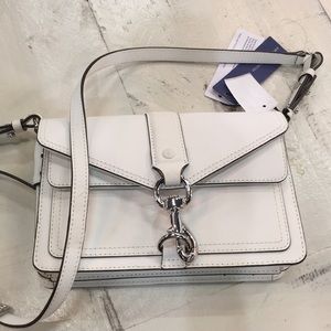 Rebecca Minkoff Hudson Moto Cossbody white bag NWT